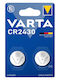 Varta Cr 2430 Lithium Button Cell Battery Remote Watch 3v 2pcs
