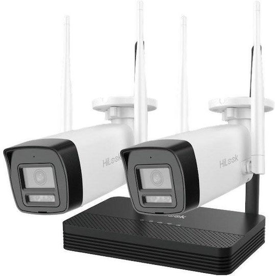 Hikvision Σύστημα Παρακολούθησης 2 Ασύρματων Καμερών IP 1080p