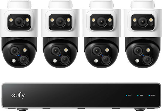 Eufy Max 4 Drahtlose IP Kameraüberwachungssysteme mit Monitor & Festplatte 2TB