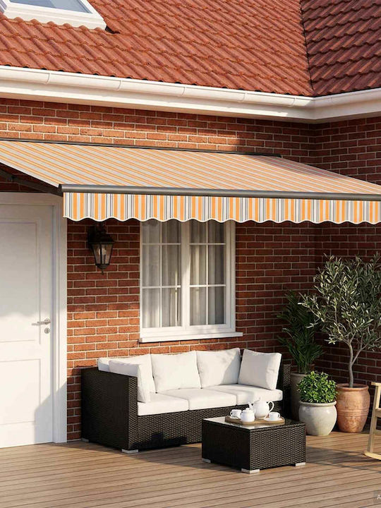 vidaXL Τέντα Βεράντας με Led Μπλε 5x3m