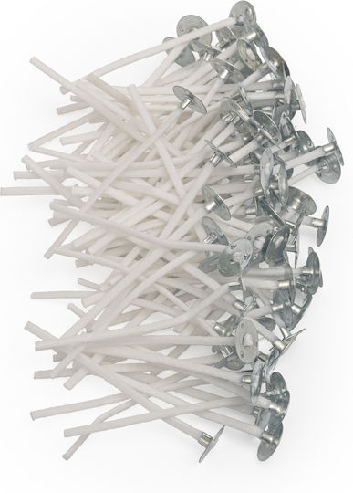 Cotton Wicks 27n Metal Tab 6 Cm 100 Pieces