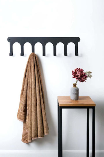 SteweHome Cuiere de Perete Metalice cu 7 Compartimente Bej 50x20x20cm