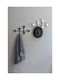 SteweHome Metal Wall Hanger 6 Hooks Black 40x24x5cm