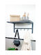 SteweHome Metal Wall Hanger 5 Hooks Black 63x34x34cm