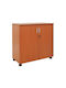 Wooden Office Cabinet with Lock Cherry 80x40x82cm