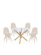 Trapezarie Katla cu 4 Scaune 120x120cm