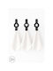 SteweHome Double Bathroom Hook with Sticker Black