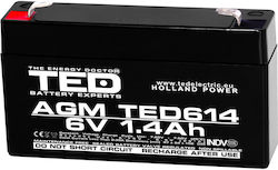 Baterie Ted Electric Ted002839 6v Staționară Vrla Dimensiuni 97 X 24 X 52 Mm 6v 1.4ah F1 Baterie Baterie Ted Electric Ted002839 6v Staționară Vrla Dimensiuni 97 X 24 X 52 Mm 6v 1.4ah F1 Baterie
