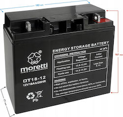 Moretti Gel Batterie 12V 18Ah Quad Cf Moto Polaris Rasenmäher Moretti Gel Batterie 12V 18Ah Quad Cf Moto Polaris Rasenmäher