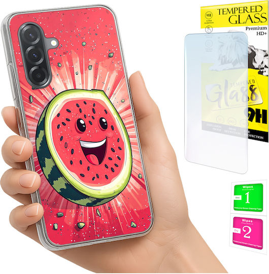 Samsung Galaxy A36 A56 Foto Handyhülle Rückseite Wassermelone Glas 9h