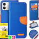 Husă Oppo A5x Canvas Magnetic Wallet + Sticlă 9h