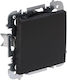 Elektro Plast Recessed Wall Switch Single with Frame Black