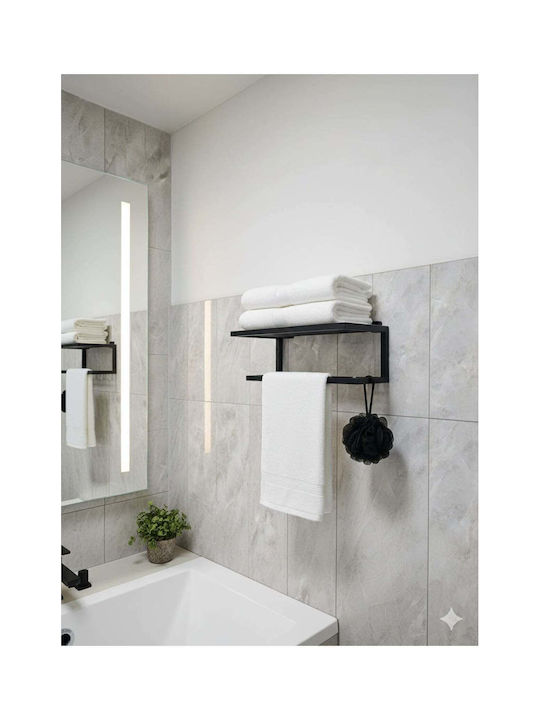 SteweHome Метална Етажерка За Баня 45x27x20см Черна