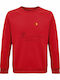 Sweatshirt Organic Unisex " Moby Wait Me " Red