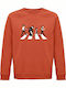 Bio-Unisex Sweatshirt "Gorillaz On Abbey Road" Orange