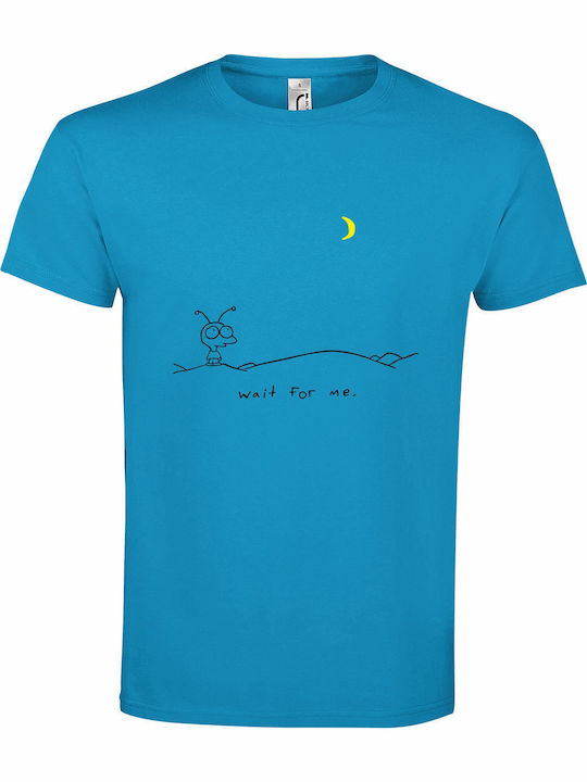 T-shirt Unisex " Moby Wait Me " Aqua
