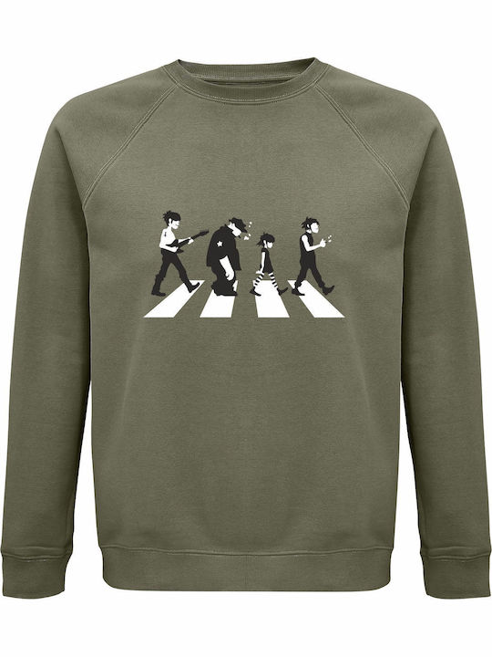 Bio-Baumwolle Unisex Sweatshirt "Gorillaz On Ab...