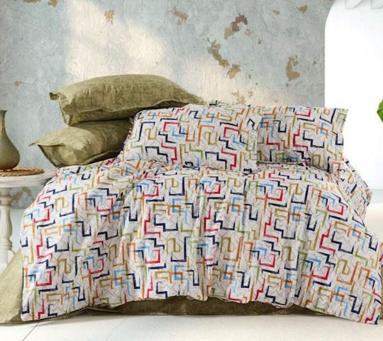 MayHome MayHome Set Steppdecken King Size 260x240cm Polyestercotton Geometrisch