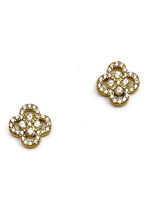 Dorian Gray Stud Earrings Made of Gold Plated Steel