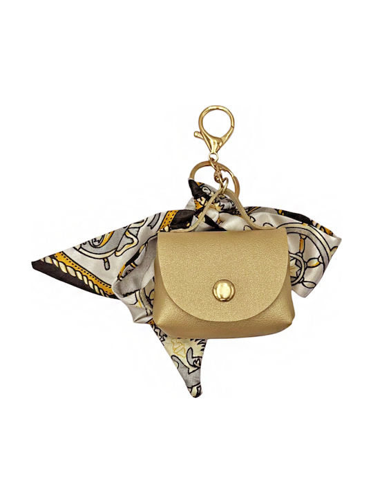 9-05 Mini Leather Bag Charm Scarf Savil Μπρονζέ