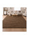 Noelia Living Room Rug Rectangular Shaggy Brown 120x170cm