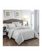 To megalo pazari Set King Size Bed Sheets With Rubber Hugger 220x240+22cm Grey (4 Pieces)