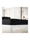 To megalo pazari King Size Bettlaken mit Gummibettlaken 180x200+30cm Schwarz