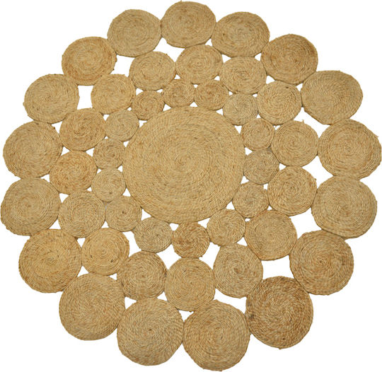 Pakketo Menara Handmade Summer Jute Rug Φ150cm Natural Shade