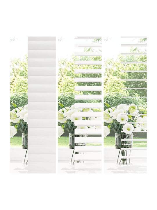vidaXL Wooden Blind in White Colour W115xH250cm