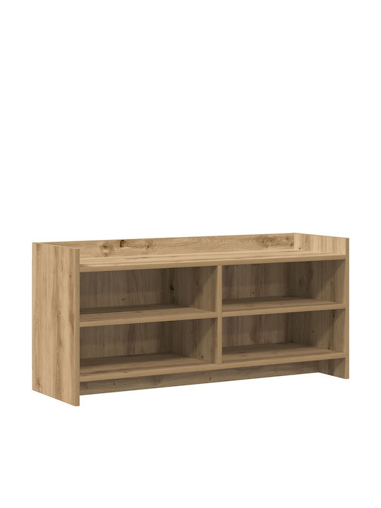 vidaXL TV-Ständer Eiche M100xP33xH47cm