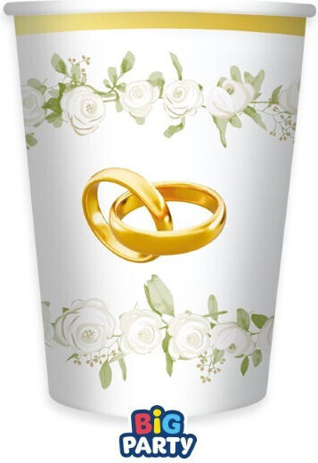 Paper Glasses 250 Ml Rings 6 Pieces