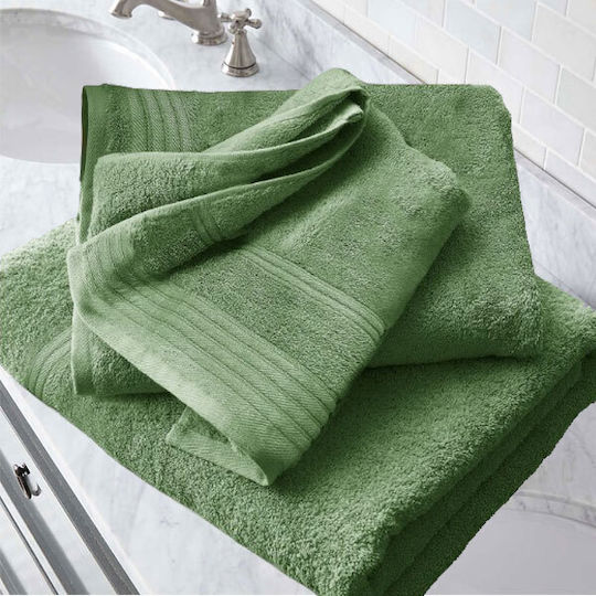 To Megalo Pazari Gesichtstuch 50x90cm Khaki Gewicht 510gr/m²