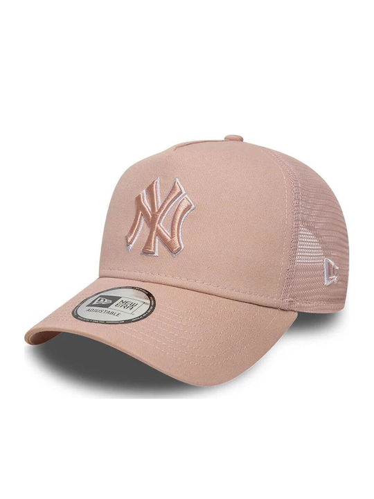New Era New York Yankees League Outline E-frame Trucker Cap Καπέλο Pastel Pink 60856375