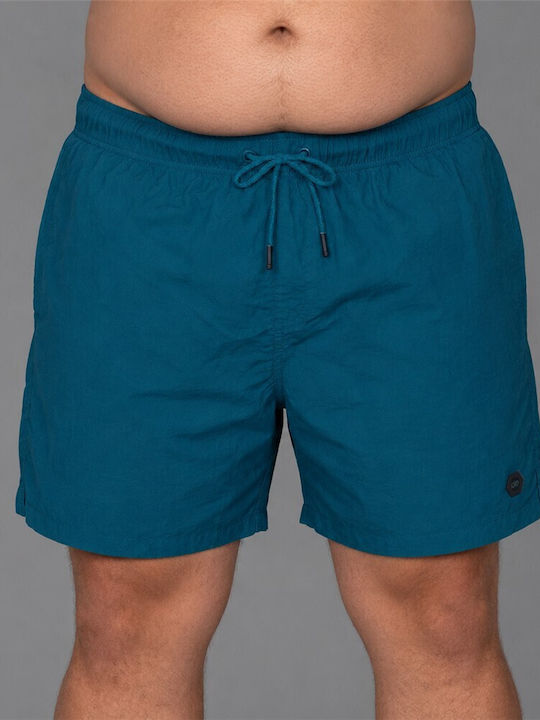 Double Herren-Bademode Kurze Hosen Petrol Blau