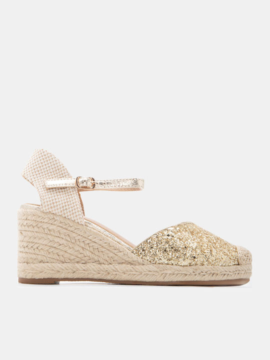 Luigi Platforme Dama Tip Espadrile Aurii