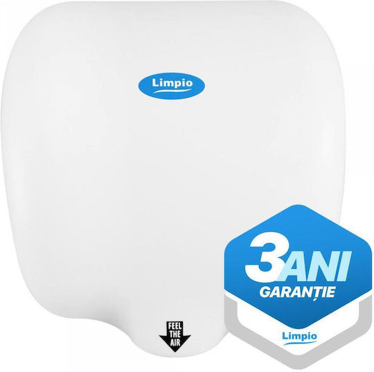 Limpio Handtrockner Rostfrei mit Sensor in Weiß Farbe 1.8kW HD88W