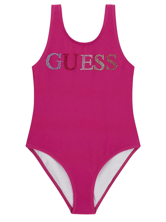 Guess Παιδικό Μαγιό Ολόσωμο Magenta