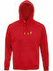 Bio-Kapuzenpulli Unisex Moby Wait Me Rot