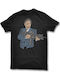Men's Black T-shirt Design Mafia Dp7968
