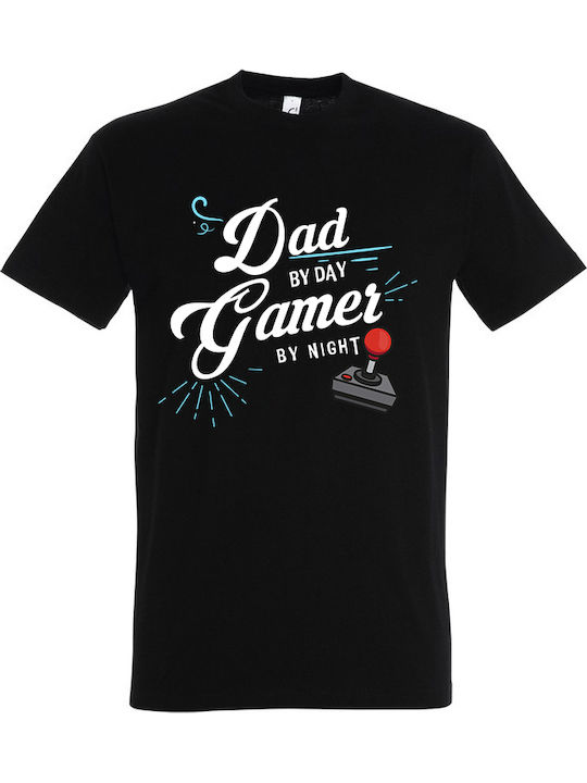 Men's Black T-shirt Father's Day Design Dp7891