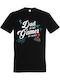 Men's Black T-shirt Father's Day Design Dp7891