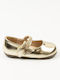 Kids Ballerinas with Hoop & Loop Closure Gold