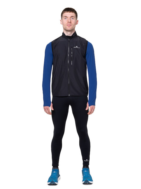 Ärmelloses Activewear Jacke Wasserdicht und Winddicht Schwarz