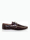 Leather Men's Boat Shoes in Brown Colour