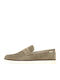Suede Men's Loafers In Brown Color
