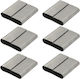 Set 6 Stainless Steel Menu Holders Restaurant Table Culinaro 8x8xh2cm