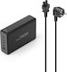 HAMA GaN Charging Station with USB-A Port and 4 USB-C Output Ports 240W Power Delivery / Quick Charge 3.0 in Black