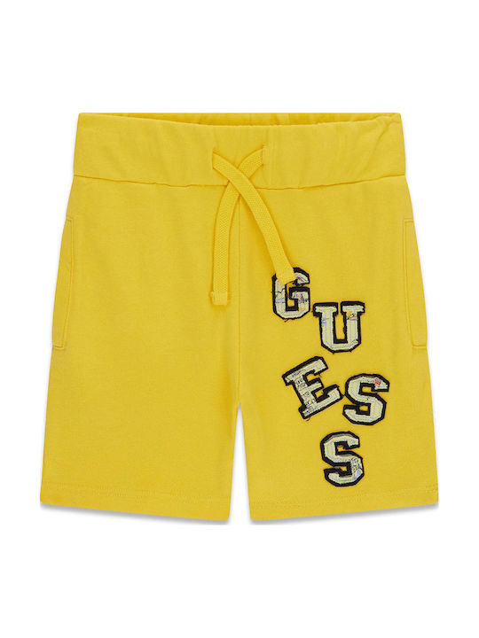 Guess Παιδικό Σορτς/Βερμούδα Υφασμάτινο Terry Yellow