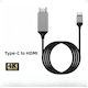 JG-12083 Μετατροπέας USB-C male σε HDMI female