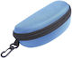 Glasses Case Zipper Pouch Carabiner Blue Color
